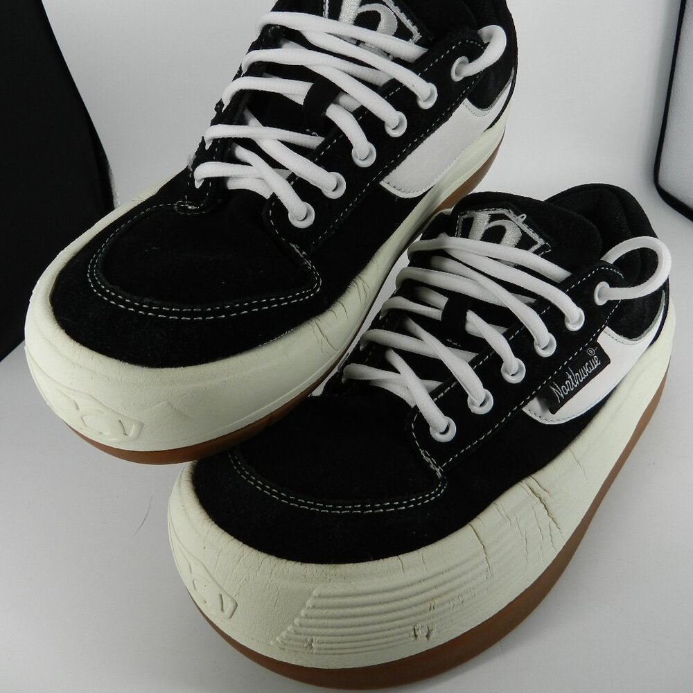 Northwave Espresso Sneakers Black Suede Flat Platform Shoes Womens 9.5 Men 7.5